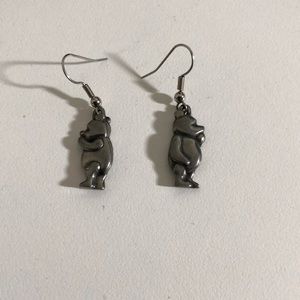 Silver Winnie the Pooh earrings